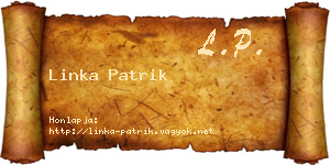 Linka Patrik névjegykártya